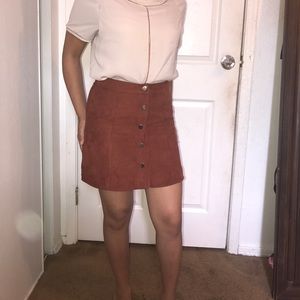 Forever 21 brown suede skirt