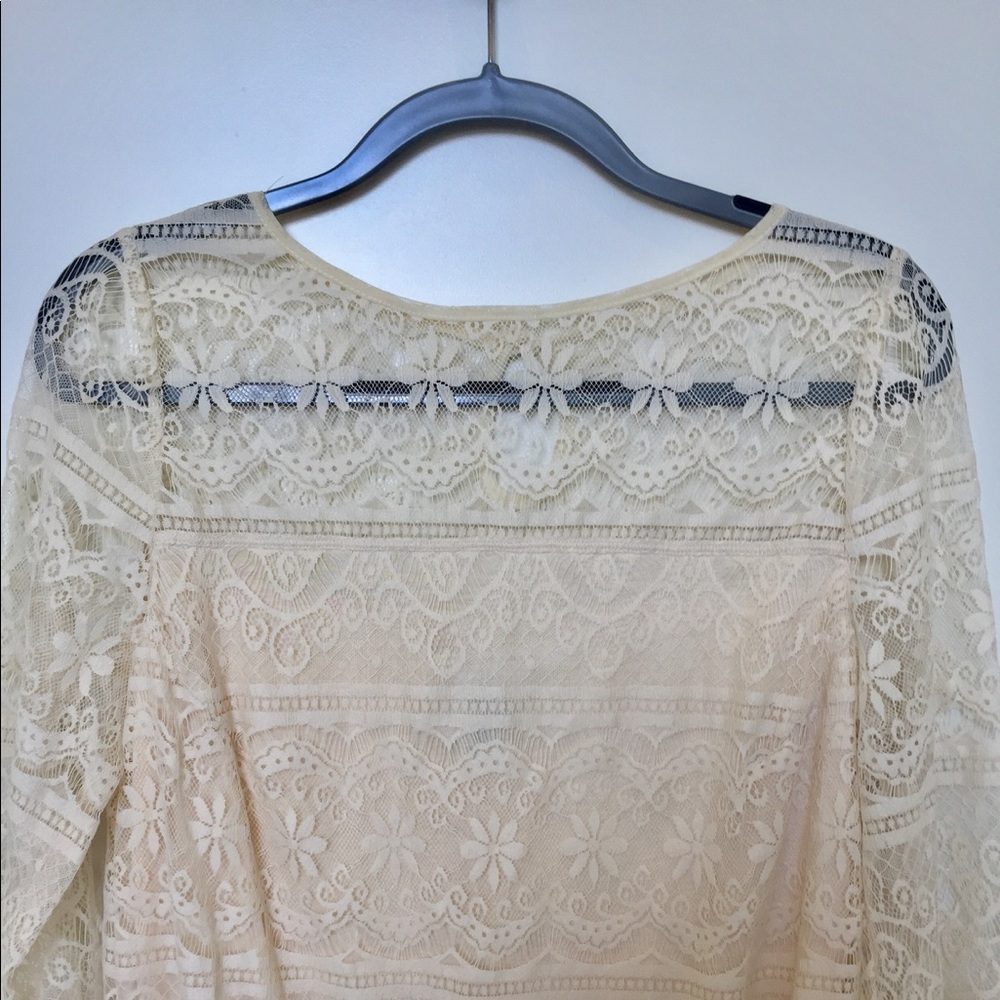 Max Studio Gorgeous Ivory Lace Shift Dress - Picture 2 of 6