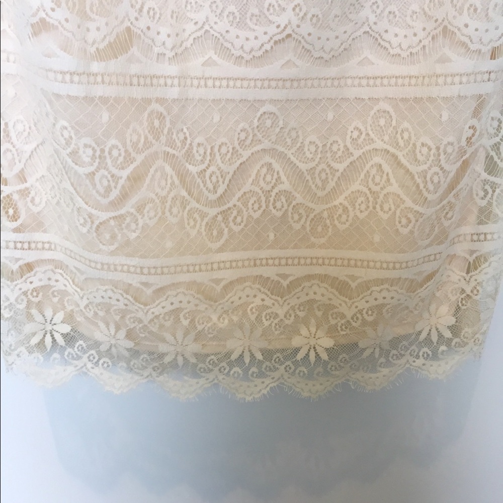 Max Studio Gorgeous Ivory Lace Shift Dress - Picture 5 of 6