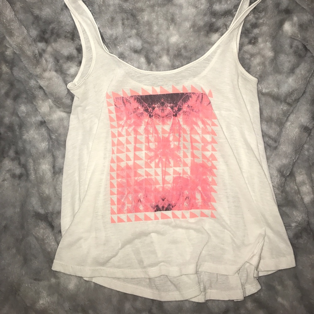 White graphic tank