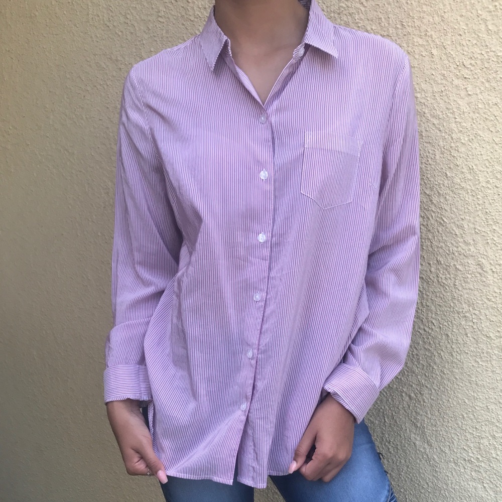 Pink Striped Button Down