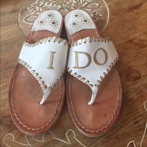 "I Do" Jack Rogers flip flops for a bride!