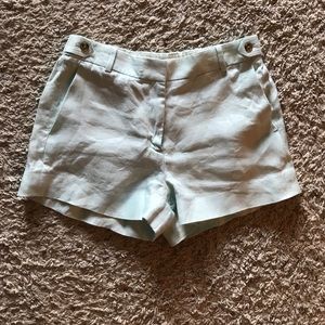 Jcrew mint linen chino shorts