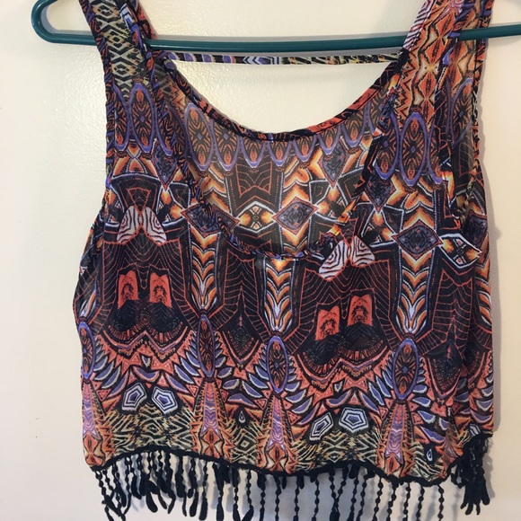 Patterned crop top - Picture 2 of 2