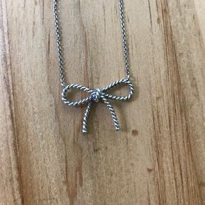 Tiffany and co. Silver Bow Necklace
