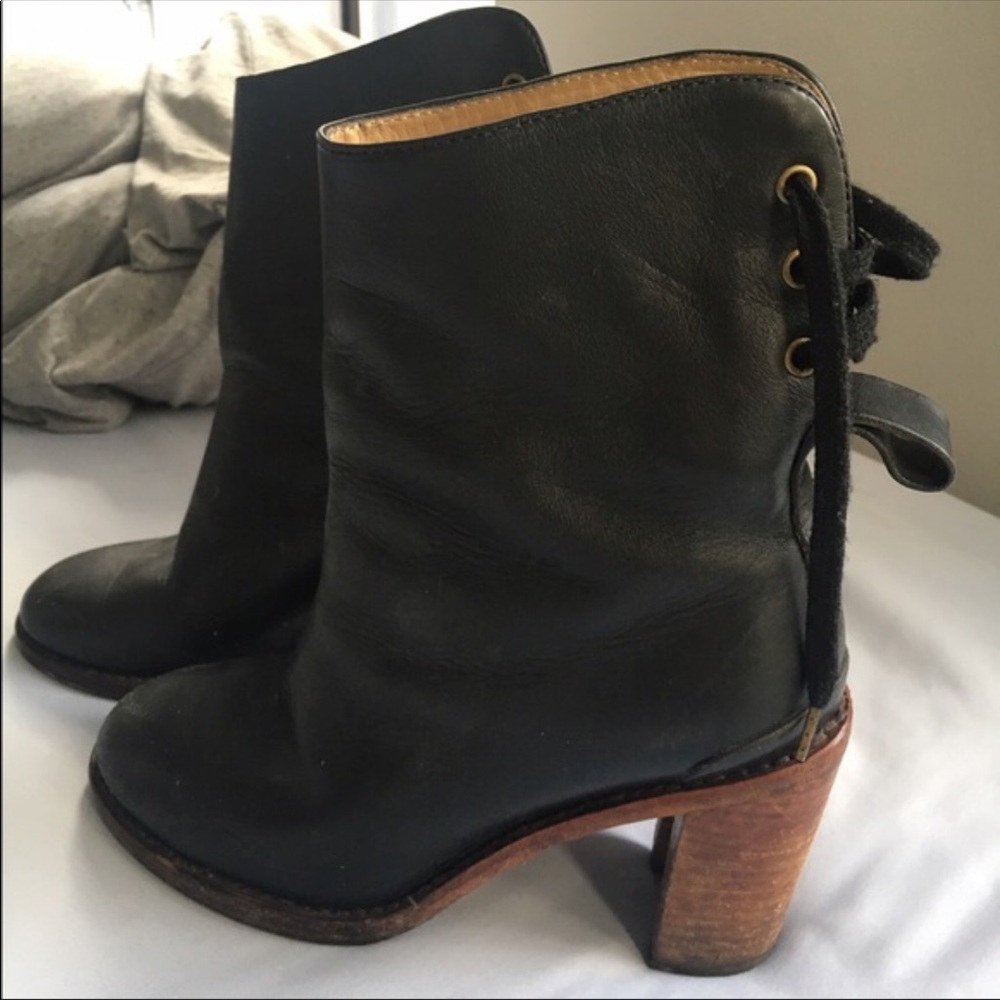 Rag & bone black heeled boot size 40 (10 us)