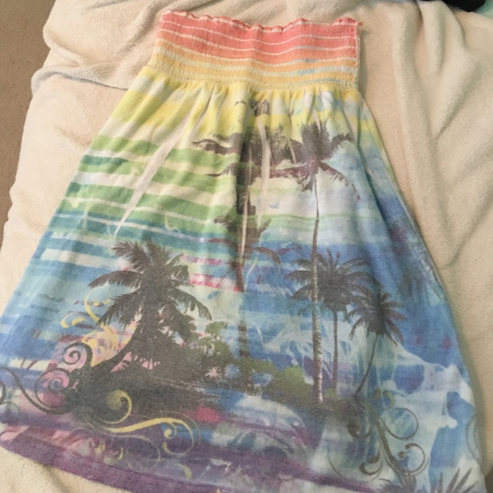 Strapless bathing suit coverup