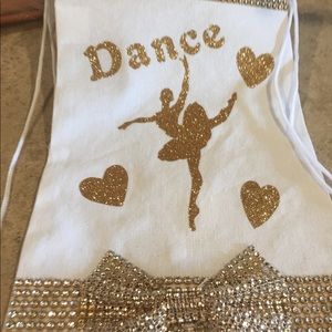 Dancing school bag with rhinestones