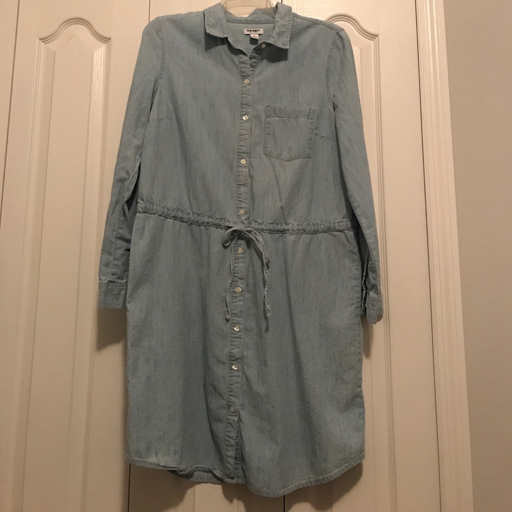 Light blue Chambray dress.