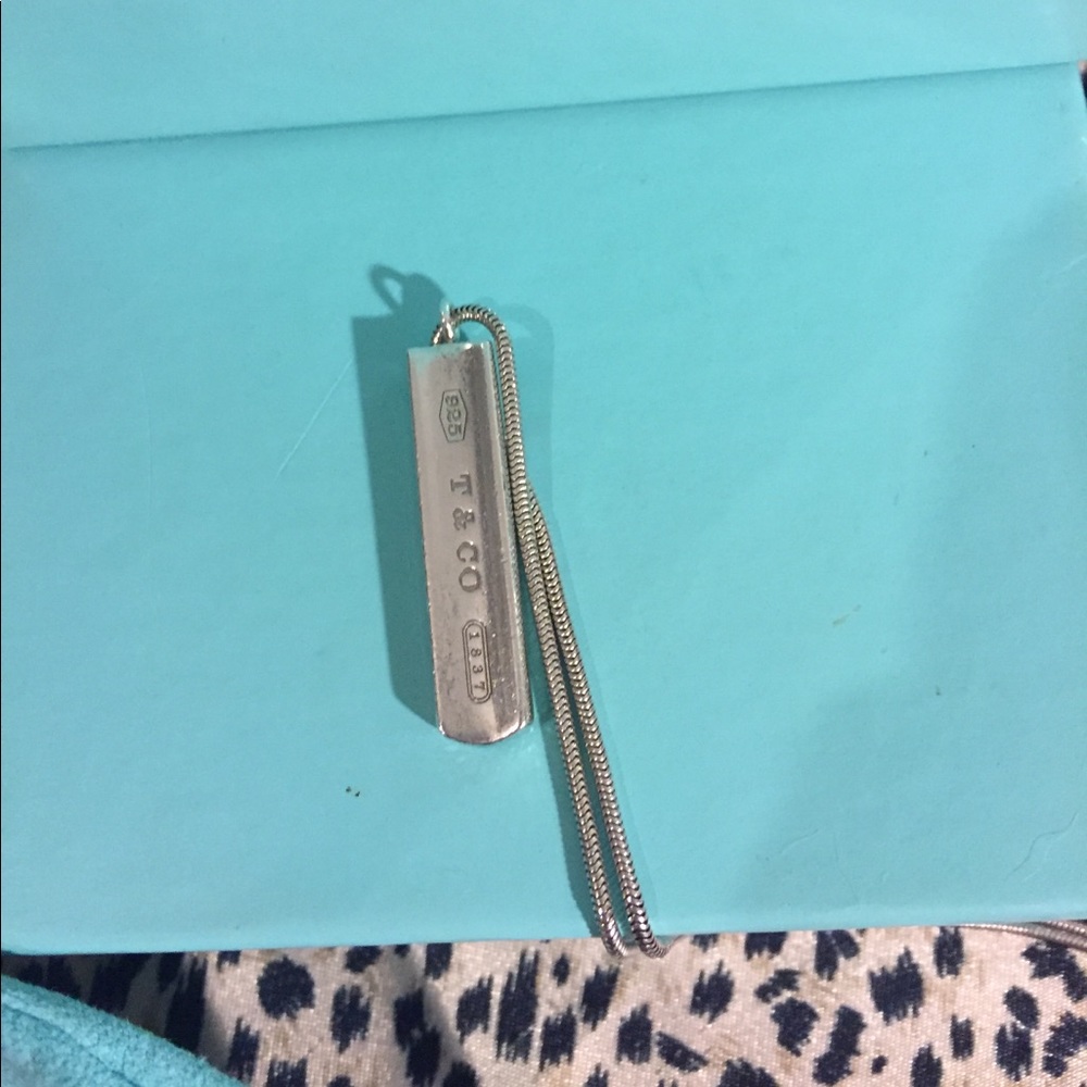 Tiffany and co 1837 bar pendant charm necklace - Picture 4 of 4