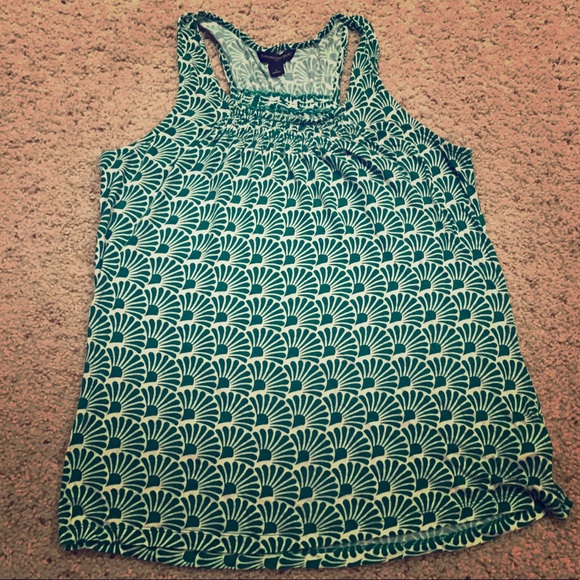 Banana Republic green patterned tank - Picture 1 of 4