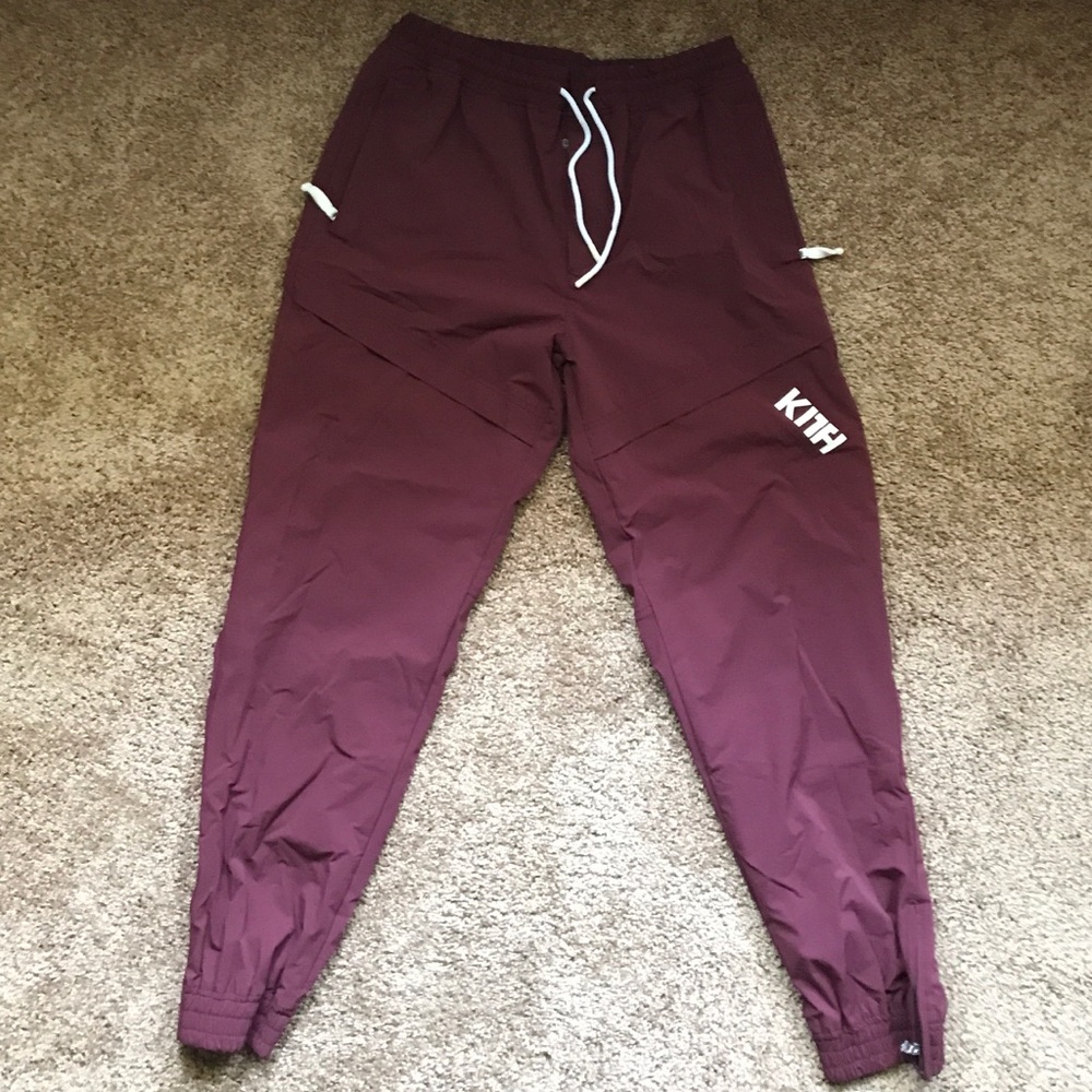 Kith Wallace Nylon Pant - Burgundy