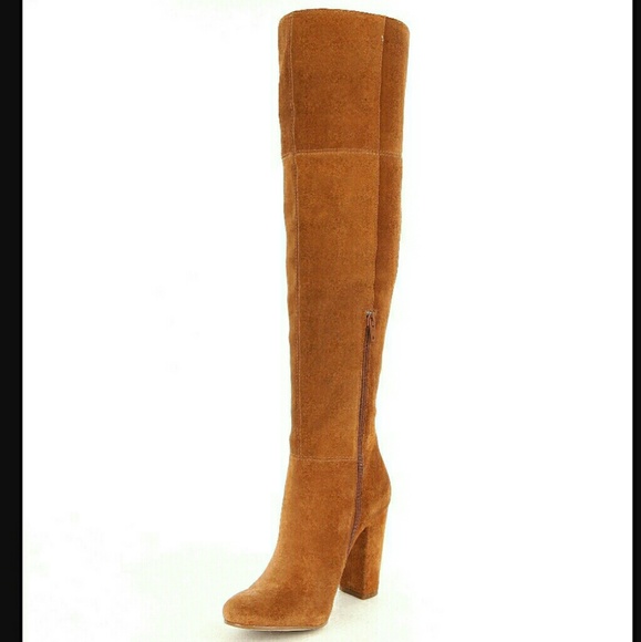 Sz 8 New Gianni Bini Leather Suede Over Knee Boot - Picture 3 of 7