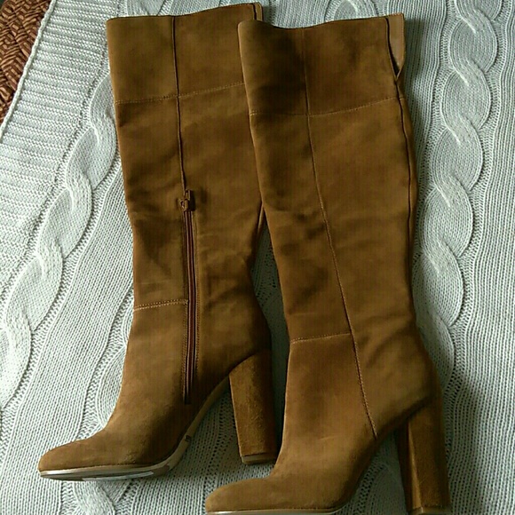 Sz 8 New Gianni Bini Leather Suede Over Knee Boot - Picture 6 of 7