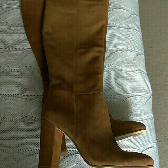 Sz 8 New Gianni Bini Leather Suede Over Knee Boot - Picture 7 of 7