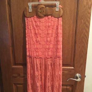 Lace maxi skirt