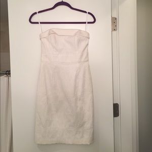 Strapless white dress