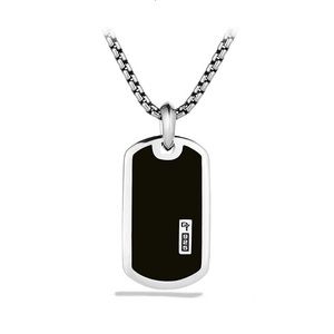 David Yurman Sterling Silver / Black Onyx Tag.