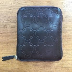Comme des Garcon square wallet brown leather