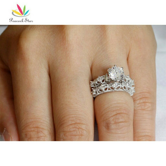 -Vintage Style Victorian Art Deco 1.25 Ct Created - Picture 2 of 3