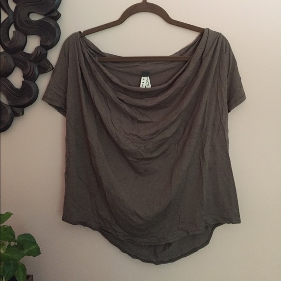 Free People Drape-Neck Tee - Picture 1 of 3