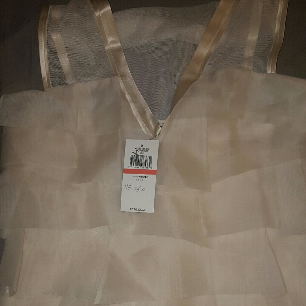 **SALE***BCBG sleeveless ruffle top