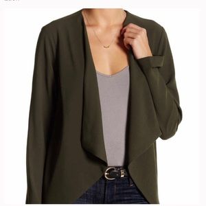 LUSH Olive Green drape waterfall jacket