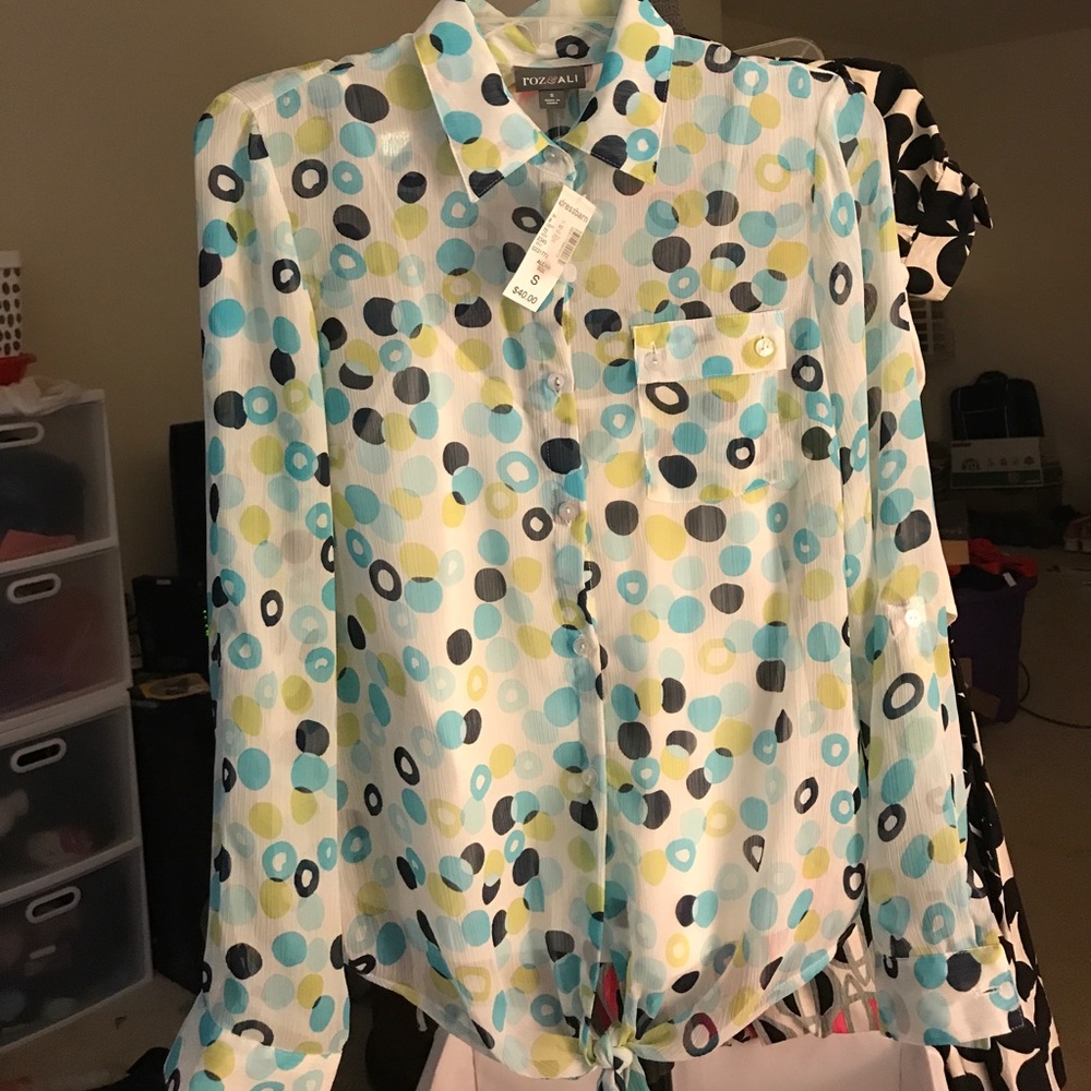 A chiffon button up