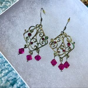 Fuchsia Chandelier Earrings