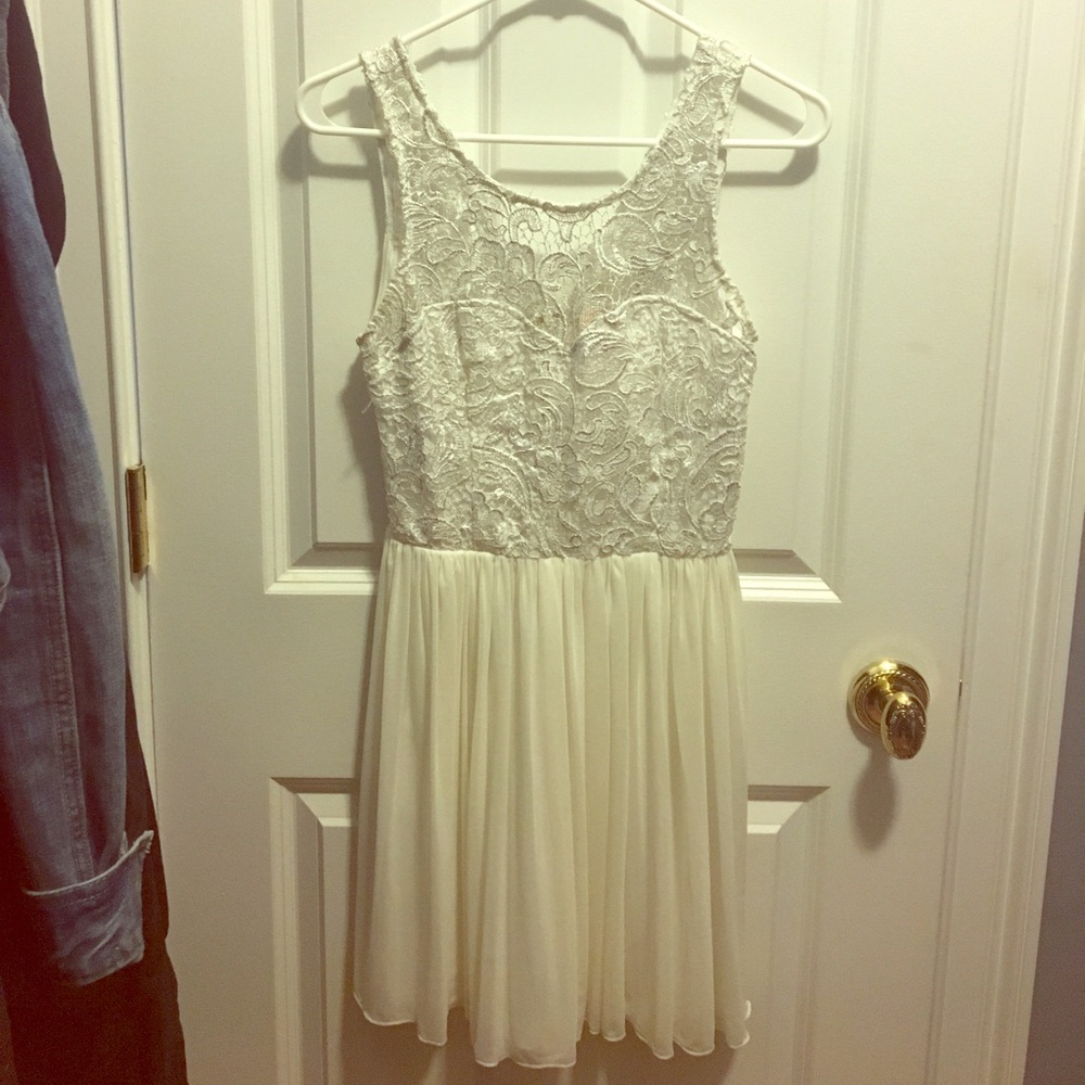 Prevett White Dress with Eyelet Bodice