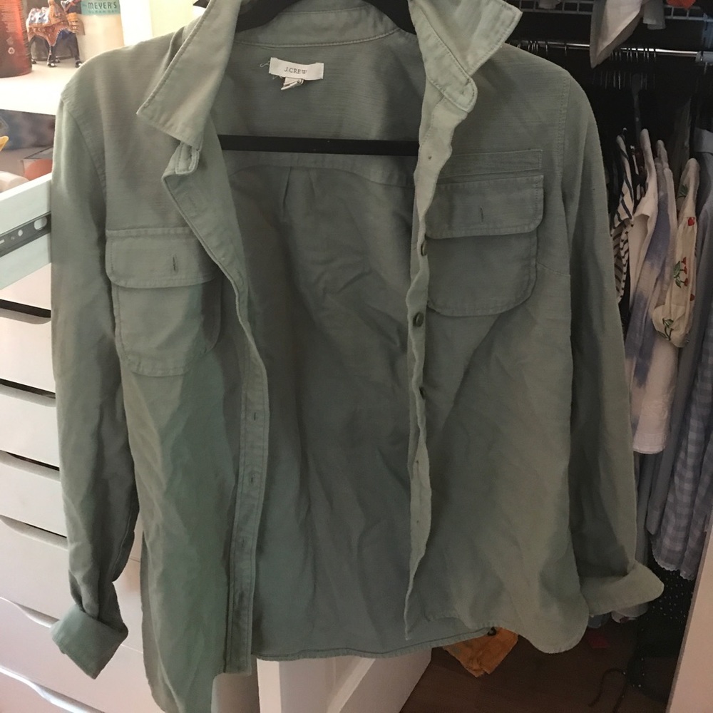 J. Crew Army Green Buttondown