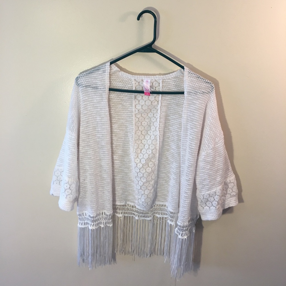 White lace kimono