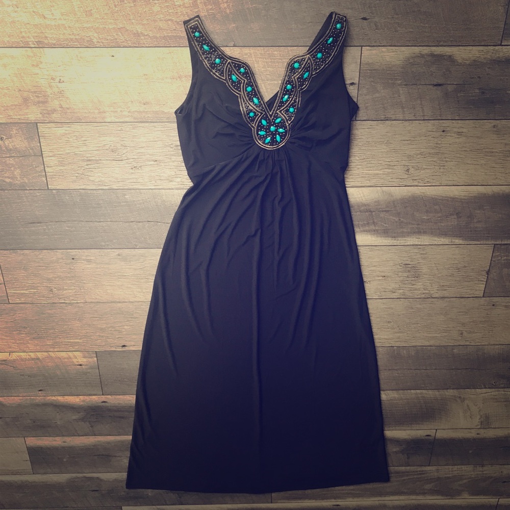 Bold Black Maxi Dress Size S