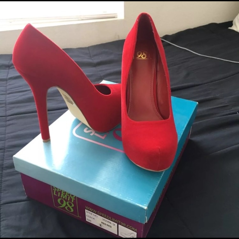 Velvet Red Heels