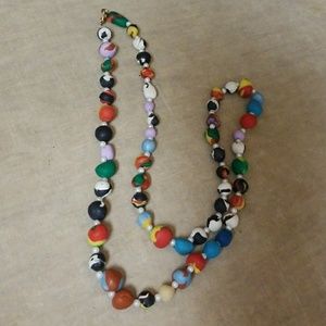 One of a kind necklace, handmade beads