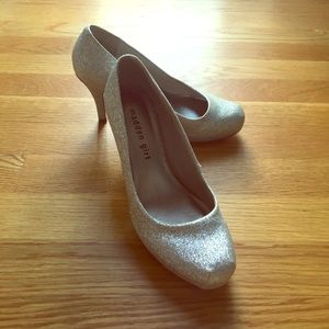 Silver Glitter Madden Girl 3" Heels