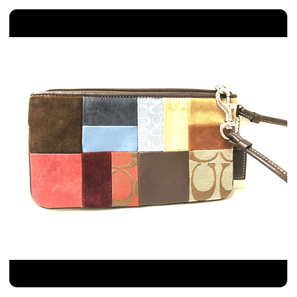 Coach wristlet multi-color