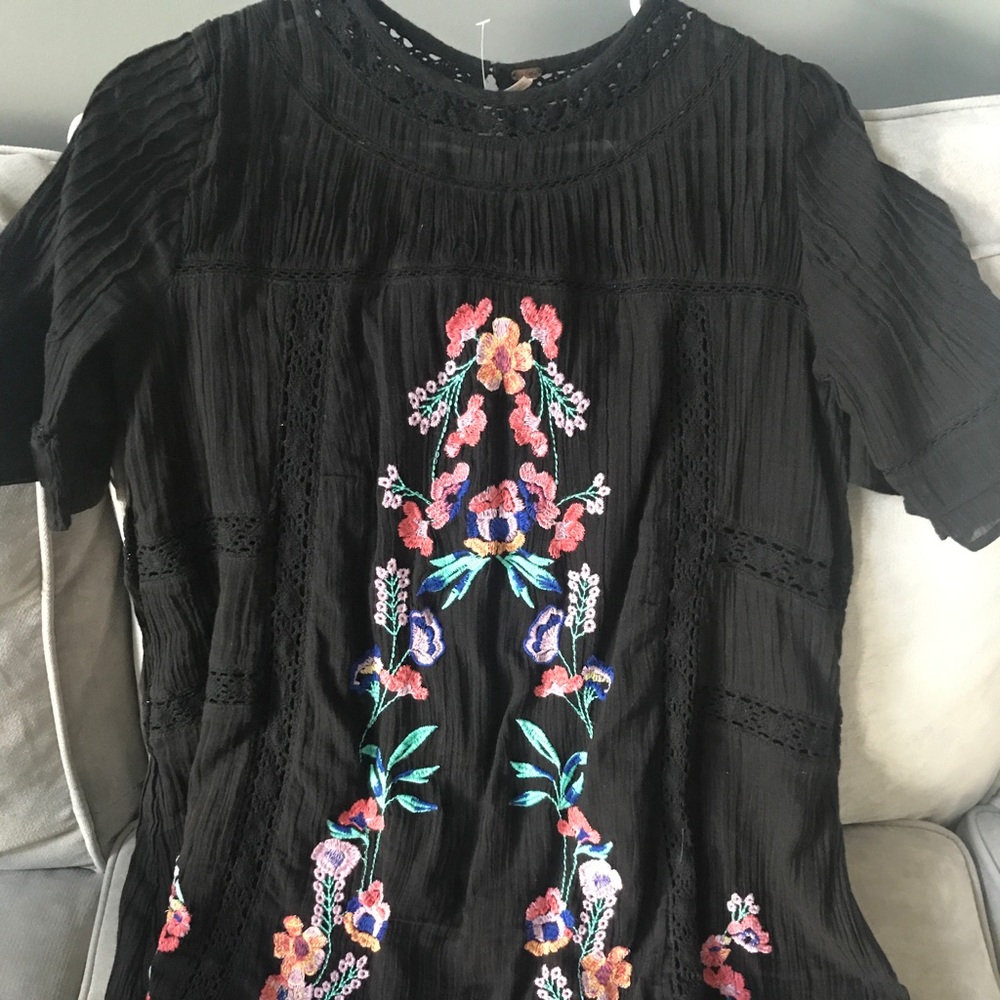 FREE PEOPLE PERFECTLY VICTORIAN EMBROIDERED DRESS