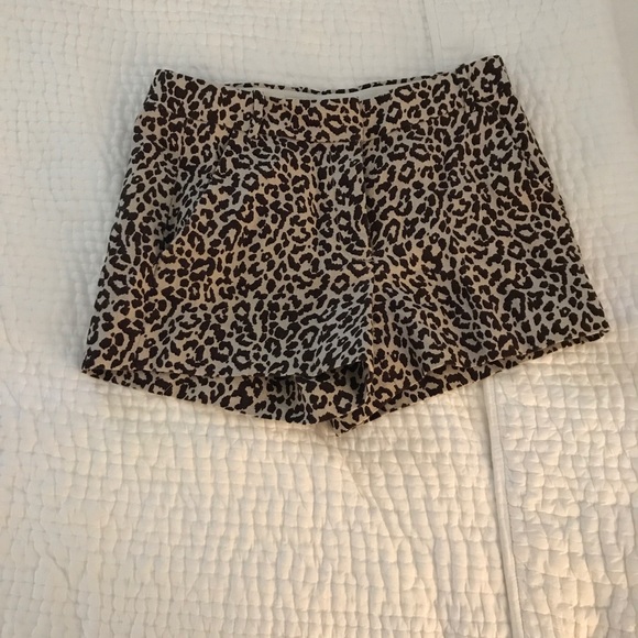 J. Crew Pants - J. Crew Linen Cheetah Shorts
