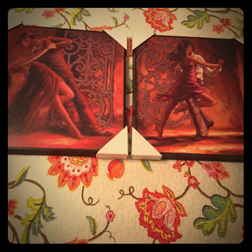 The dancers set of two paintings