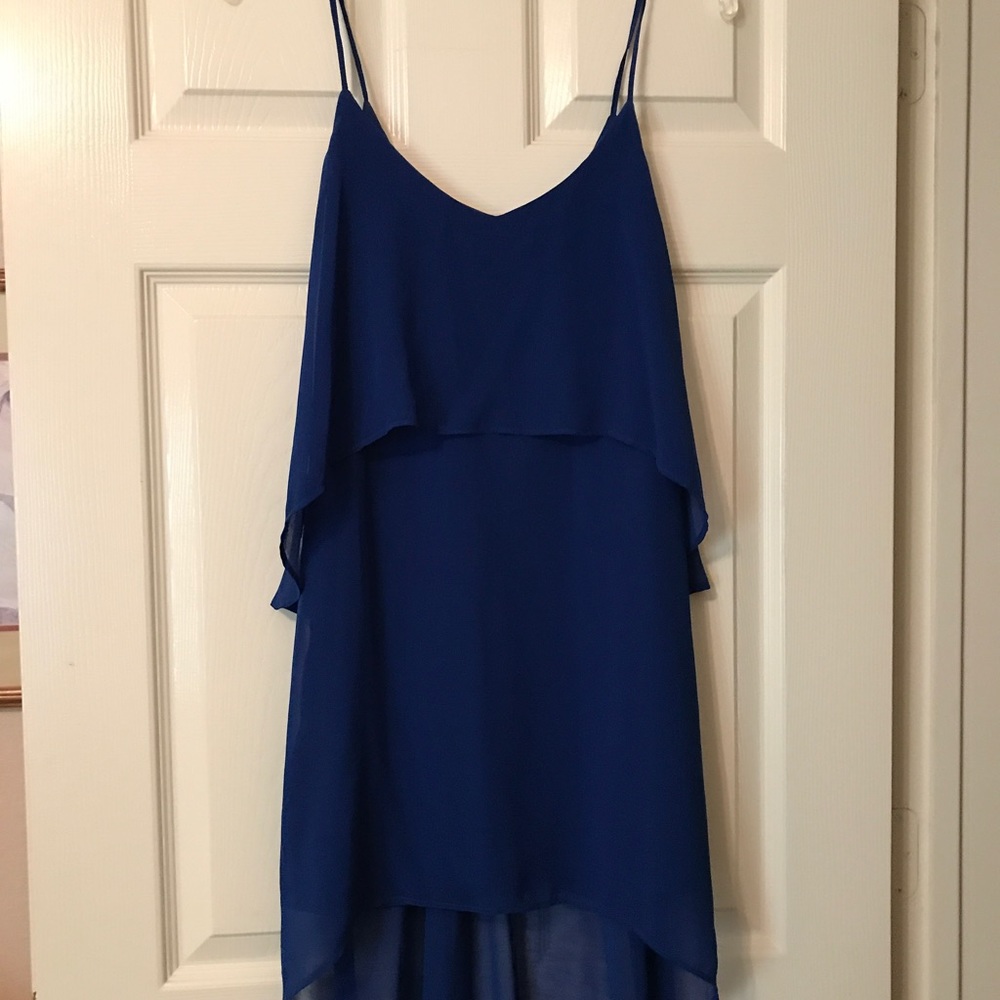 Blue high low dress