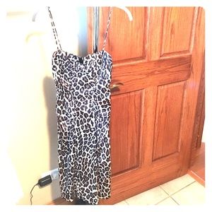 Leopard satin dress.. like new