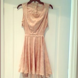 Suede Dress with Open Back