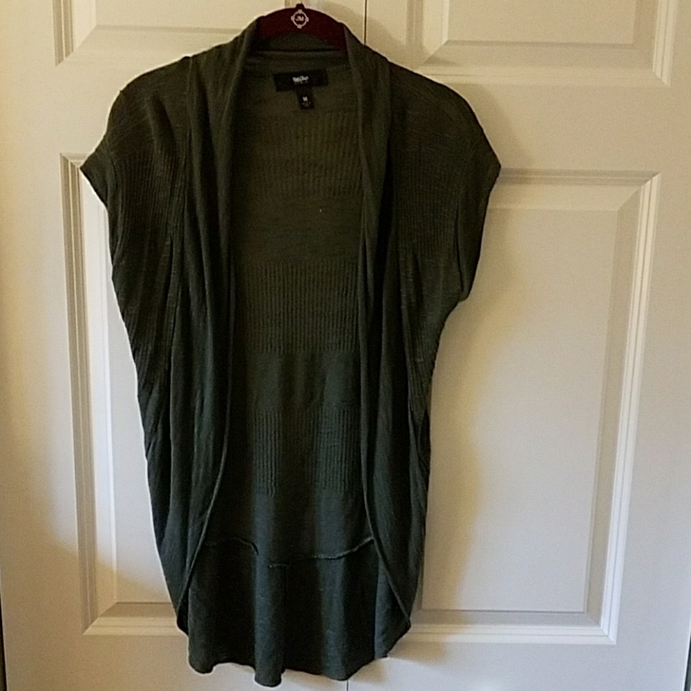 Green Short Sleeve Cardigan