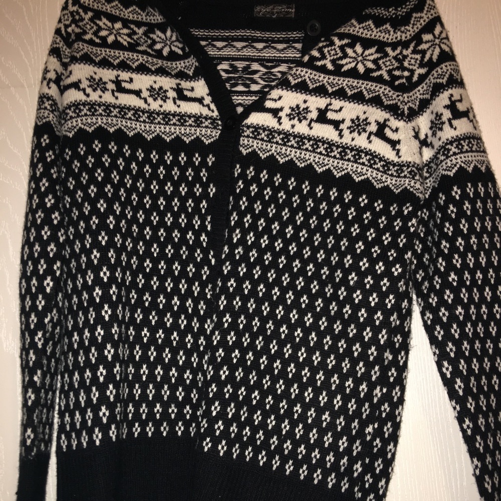Black and white deer cardigan