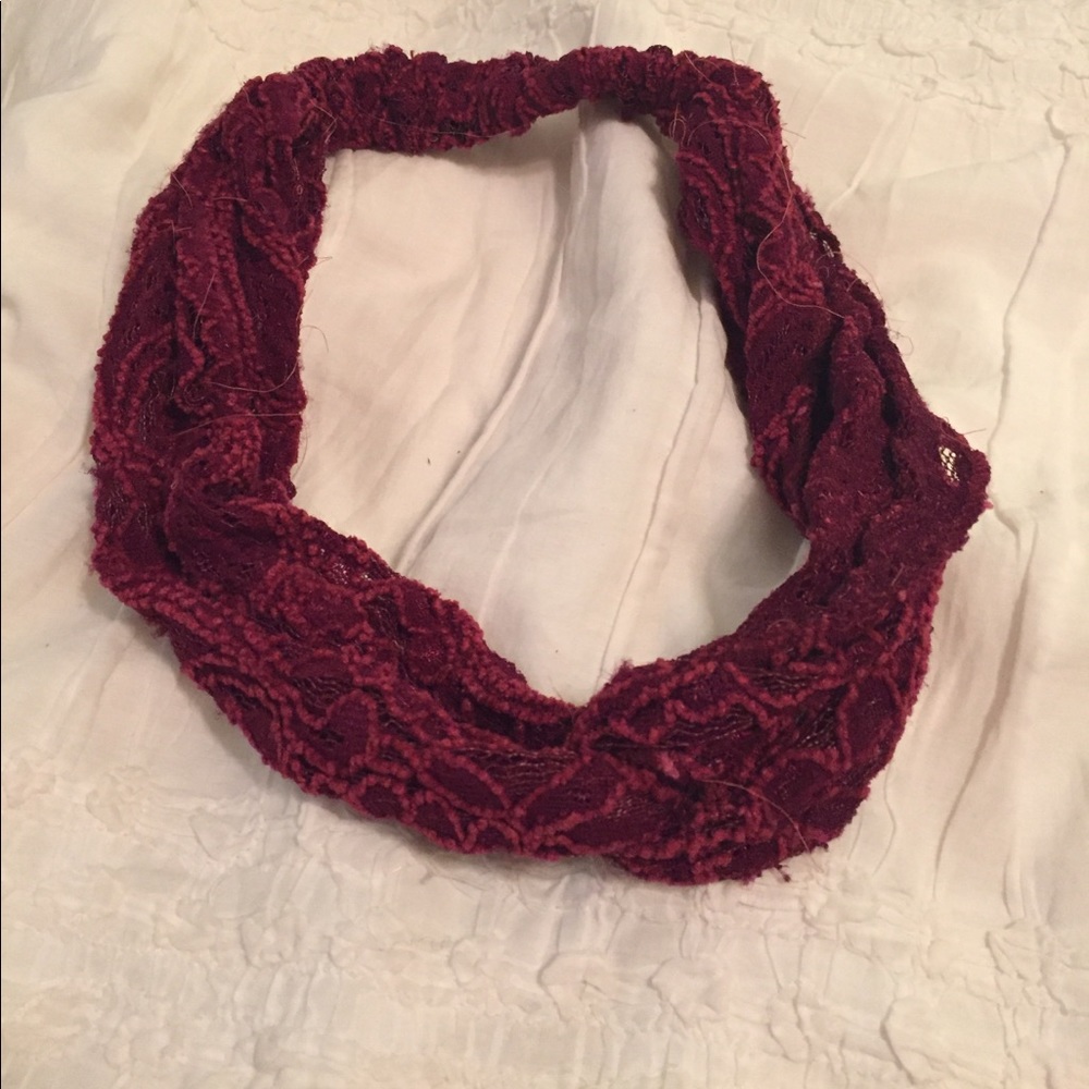 Burgundy headband