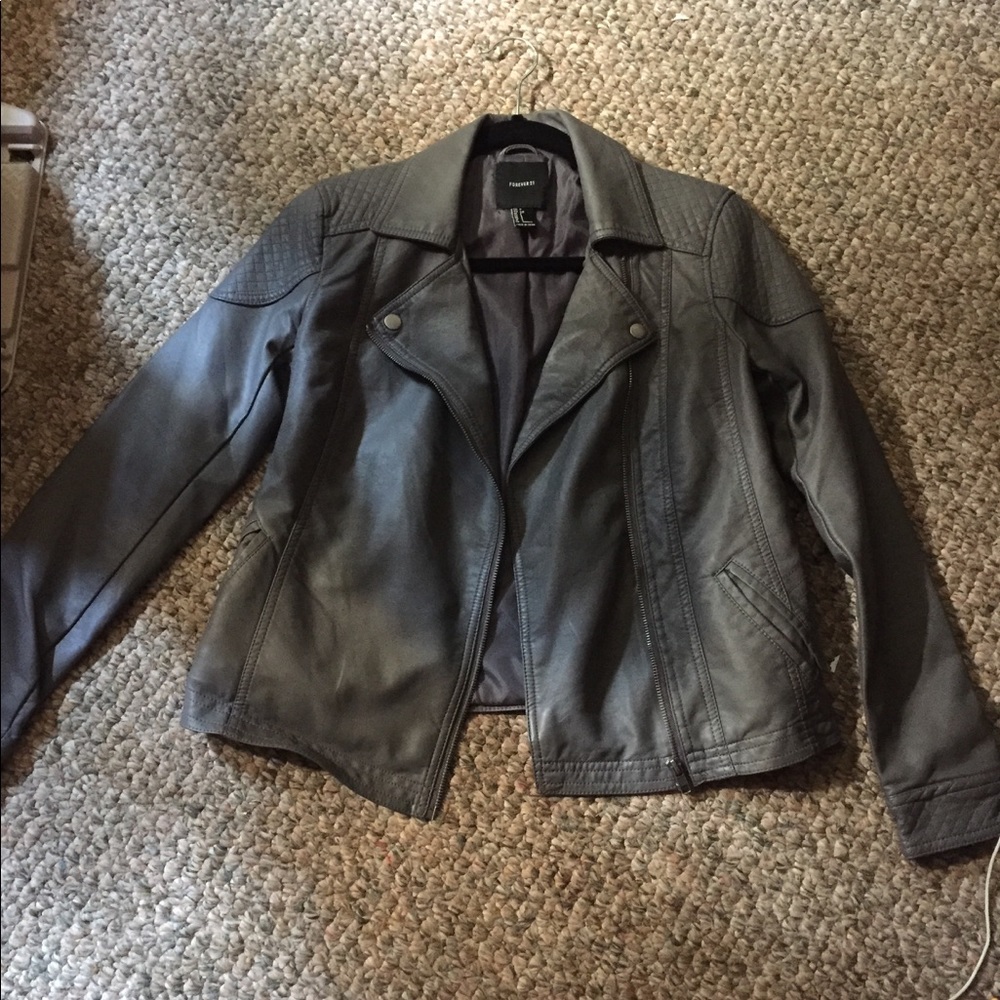 Faux leather jacket