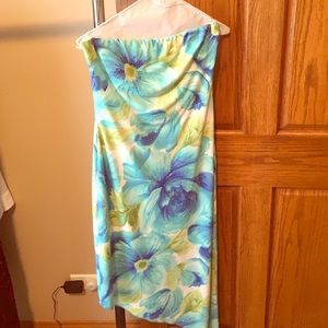 Strapless beaded dress