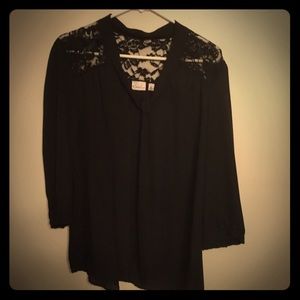 Black lace blouse