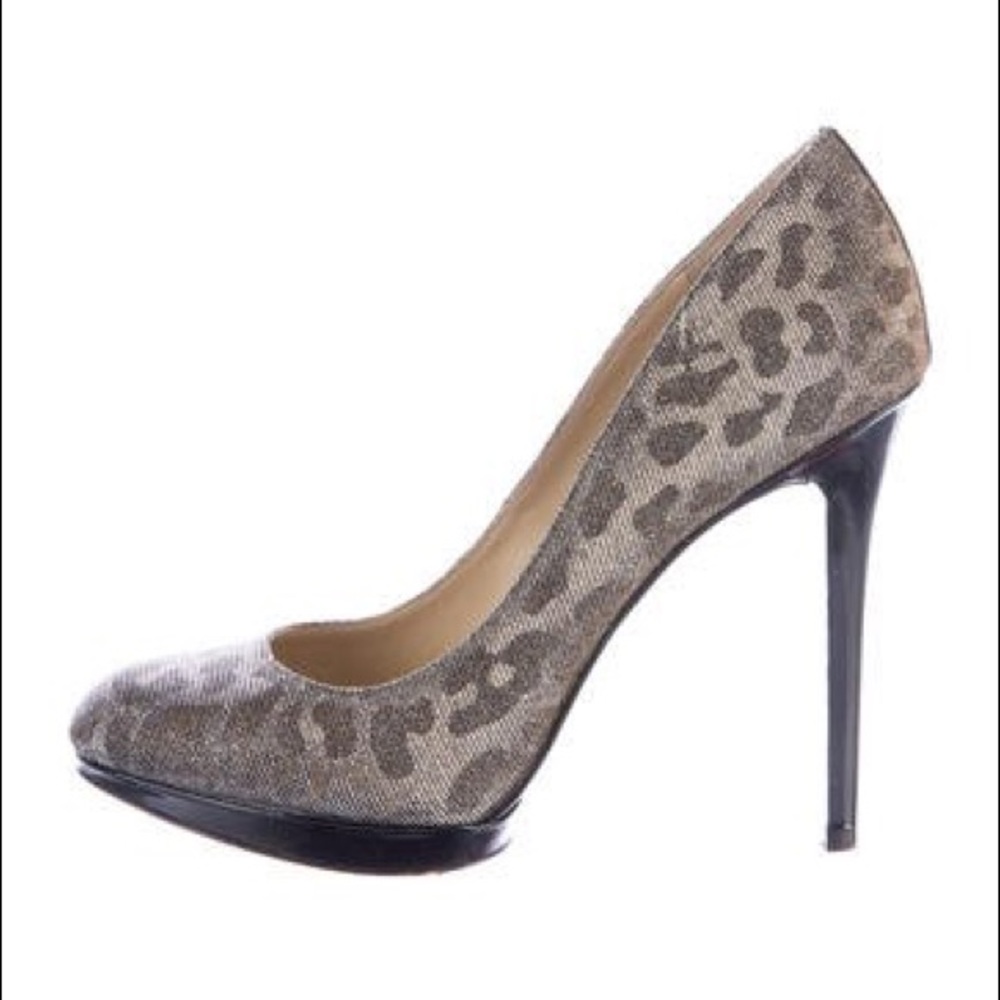 Brian Atwood metallic Frederique Pumps